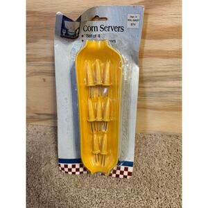 Vintage Corn Serves New Sealed New Old Stock Set 4 Nostalgic Kitschy